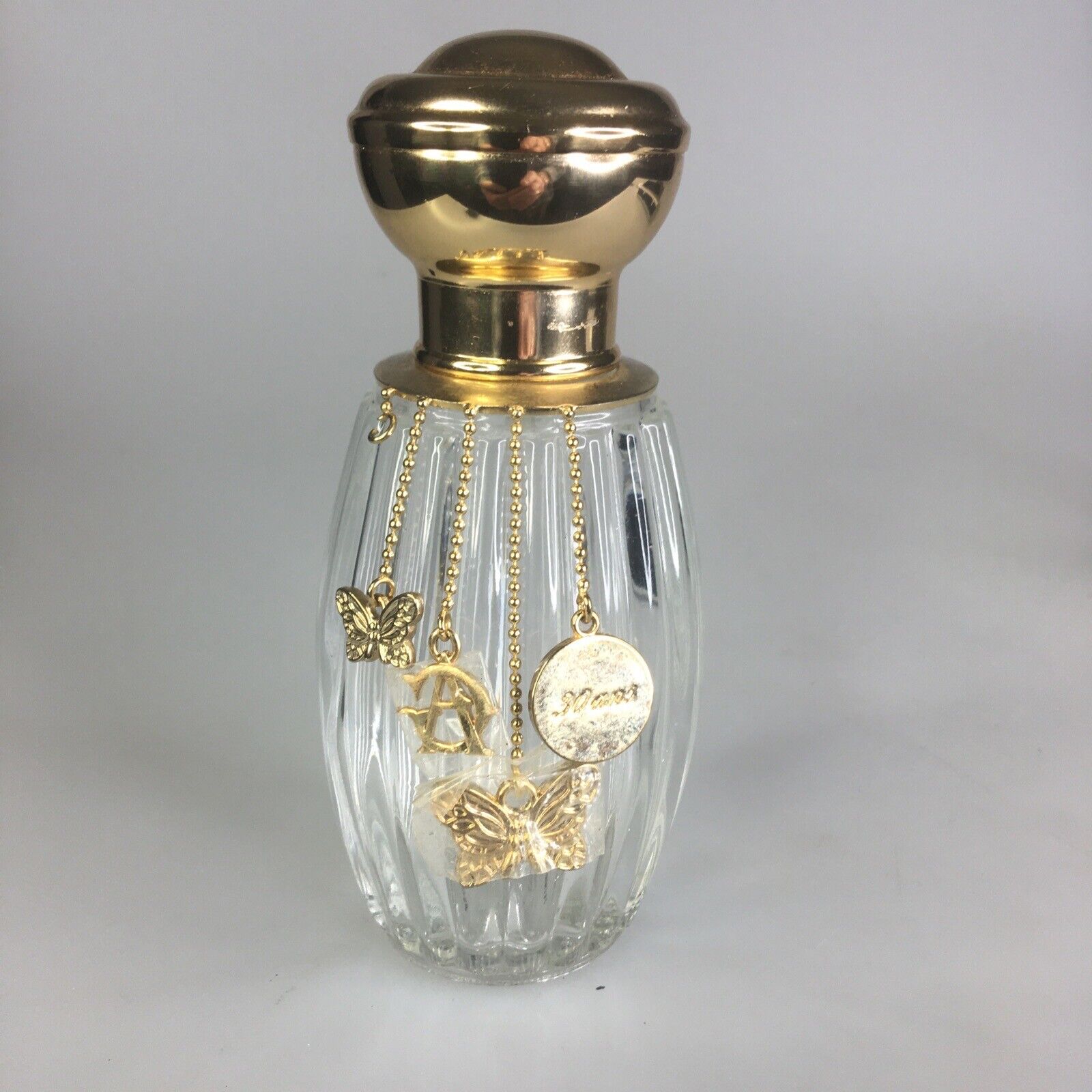 Annick Goutal Empty Perfume Fragrance Bottle with Charms Paris France 3.5 Oz
