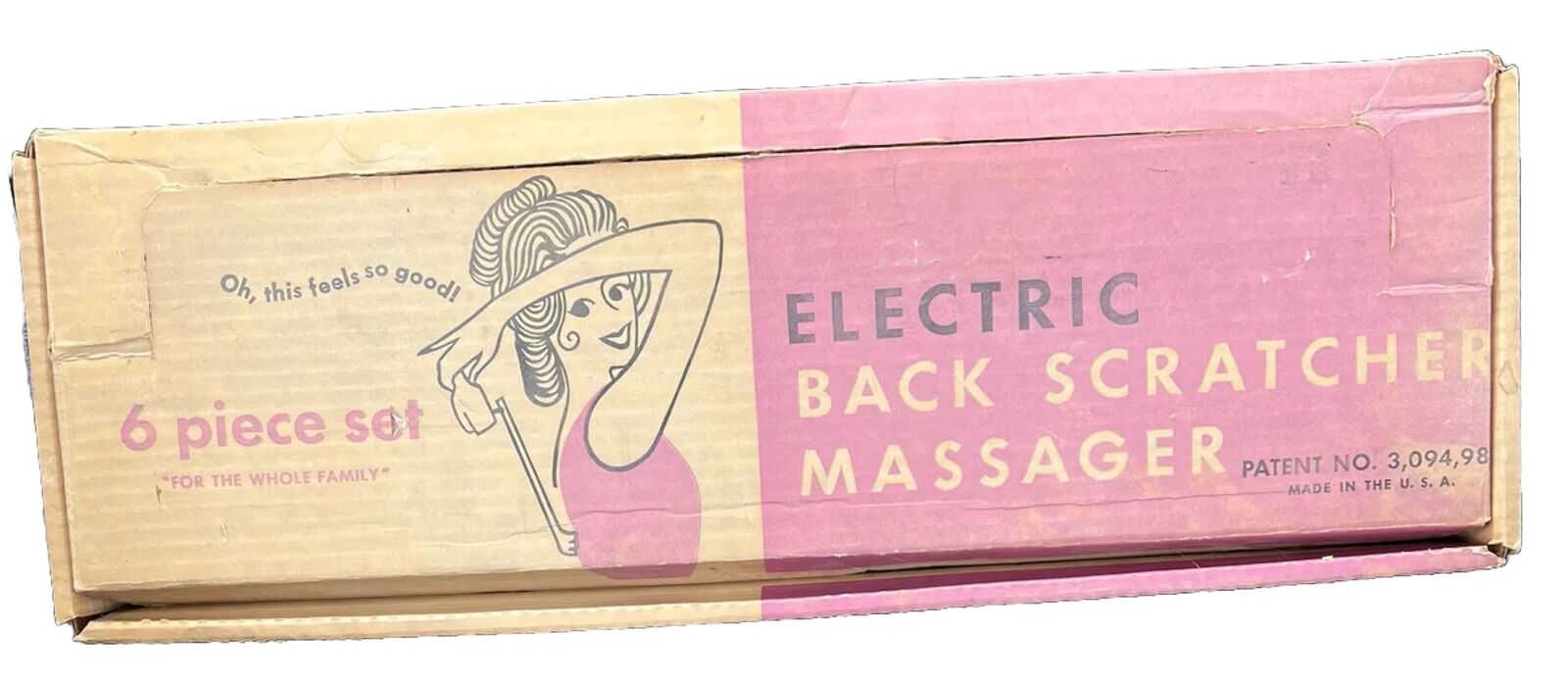 Electric Back Scratcher Massager Allover Clipper Company 6 PC Original Box Vtg