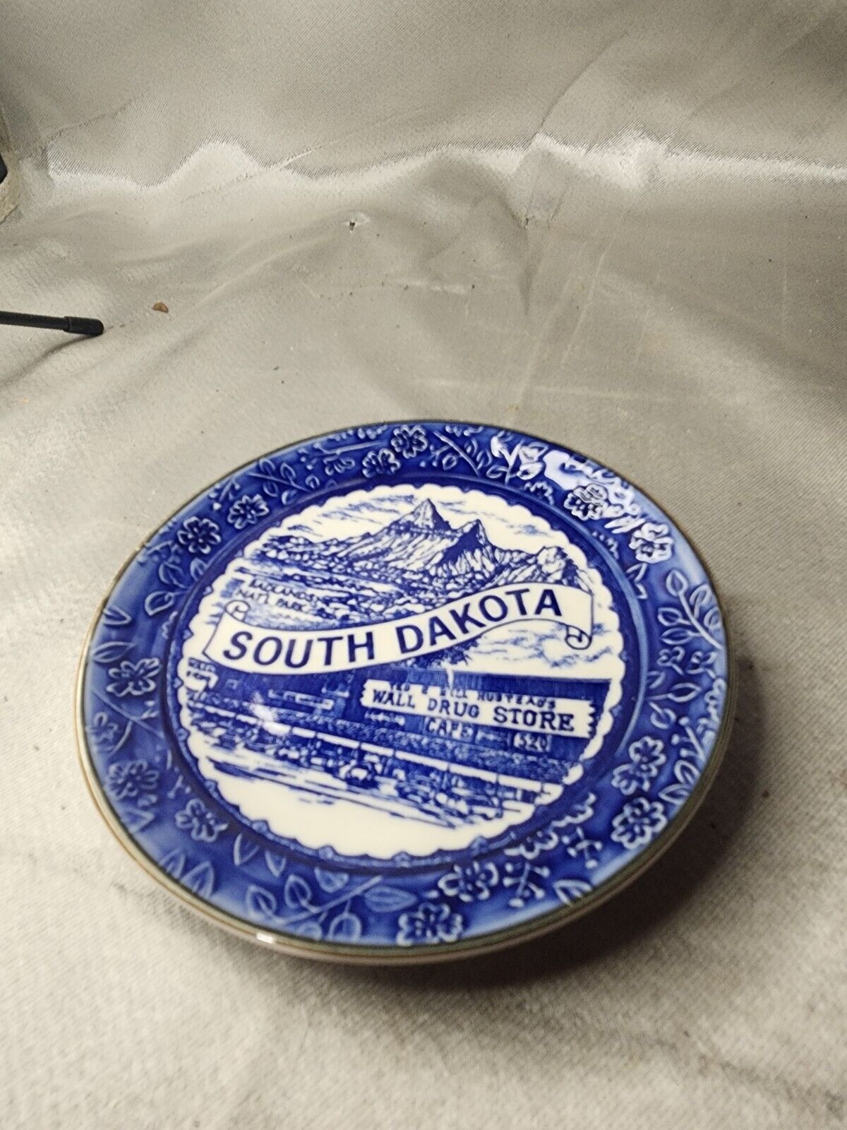 Vintage Badlands National Monument Souvenir Blue Plate