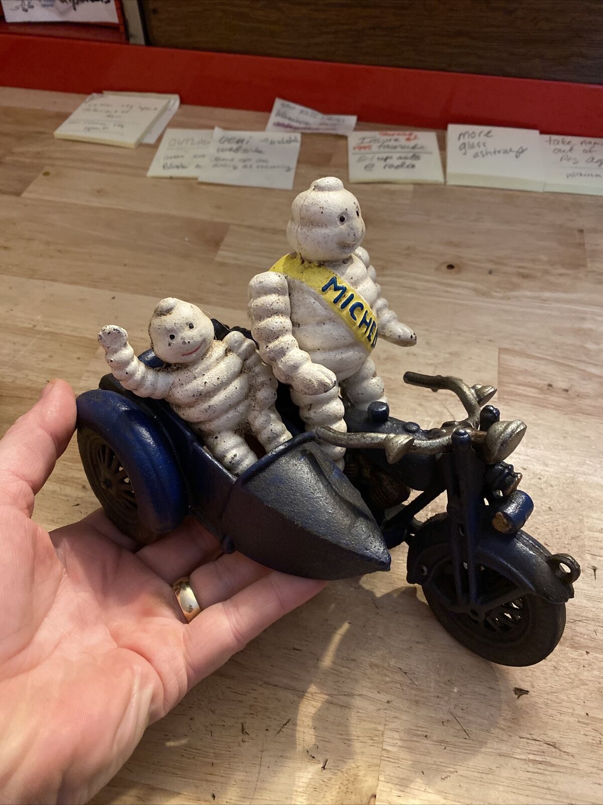 Michelin Tire Man Motorcycle Harley Davidson Collector Cast Iron Patina GIFT