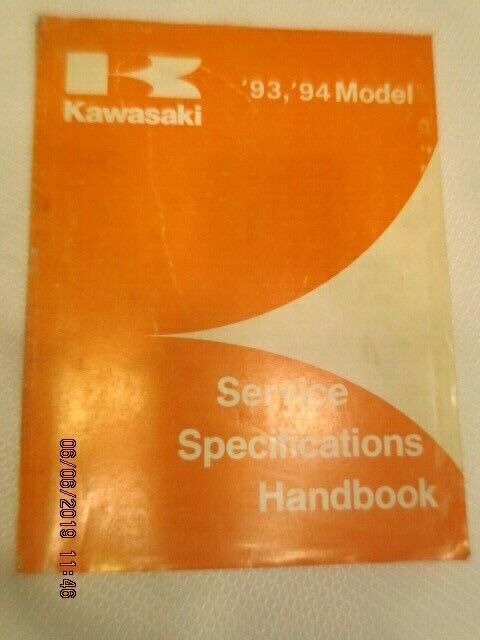 Factory OEM Kawasaki - Service Specifications Handbook MANUAL 1993 - 94 Models