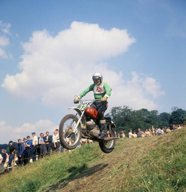 Dave Bickers riding CZ international Moto-Cross Grand Prix Don- 1968 Old Photo