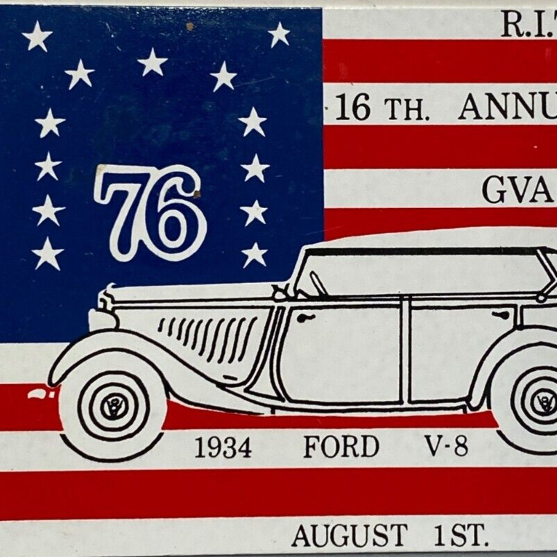 1976 Rochester Institute 1934 Ford V-8 Antique Car Show Genesee Valley Plaque