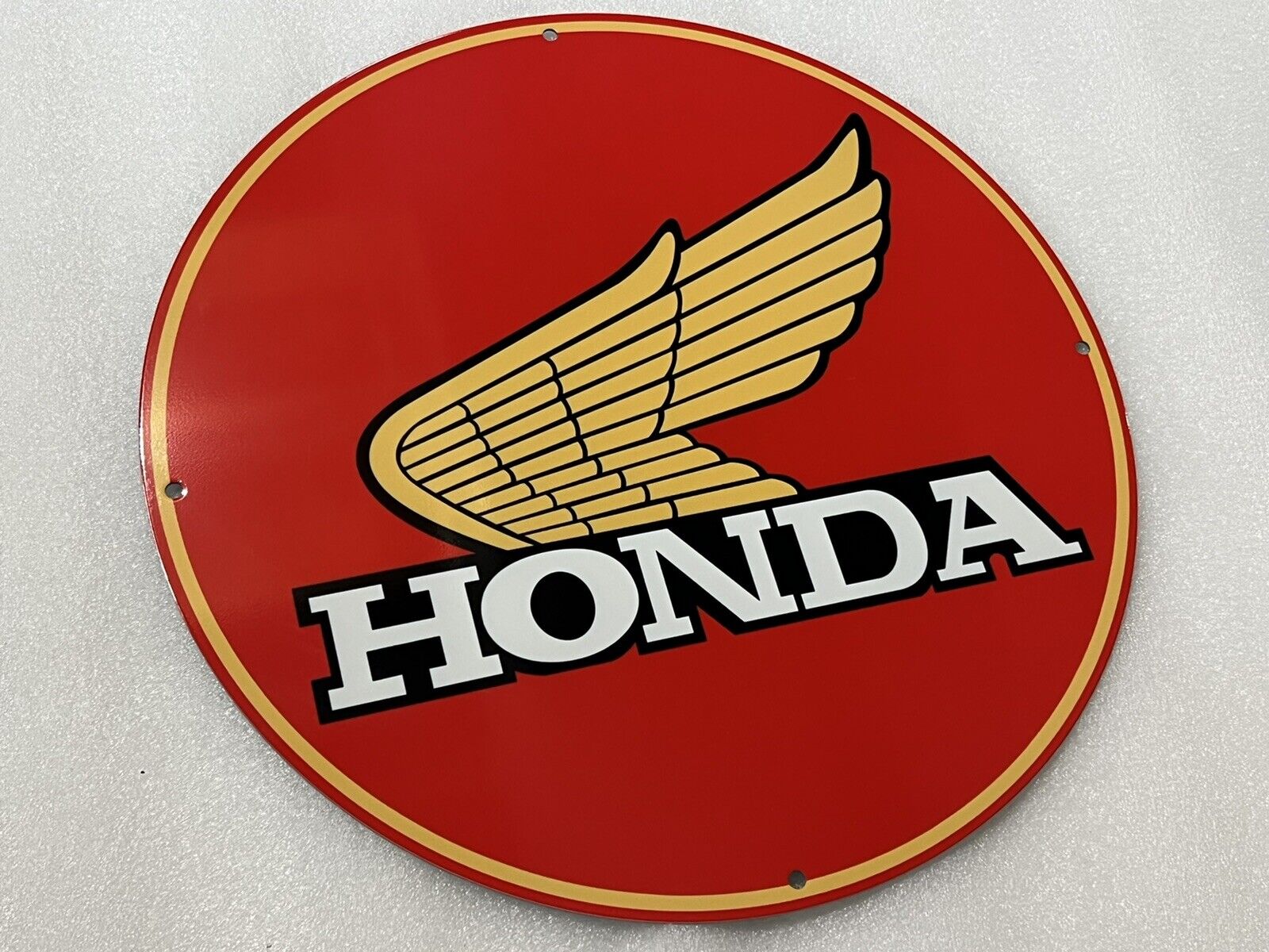 12in Honda Motorcycle Dealer Vintage Style Heavy Metal  Steel Sign