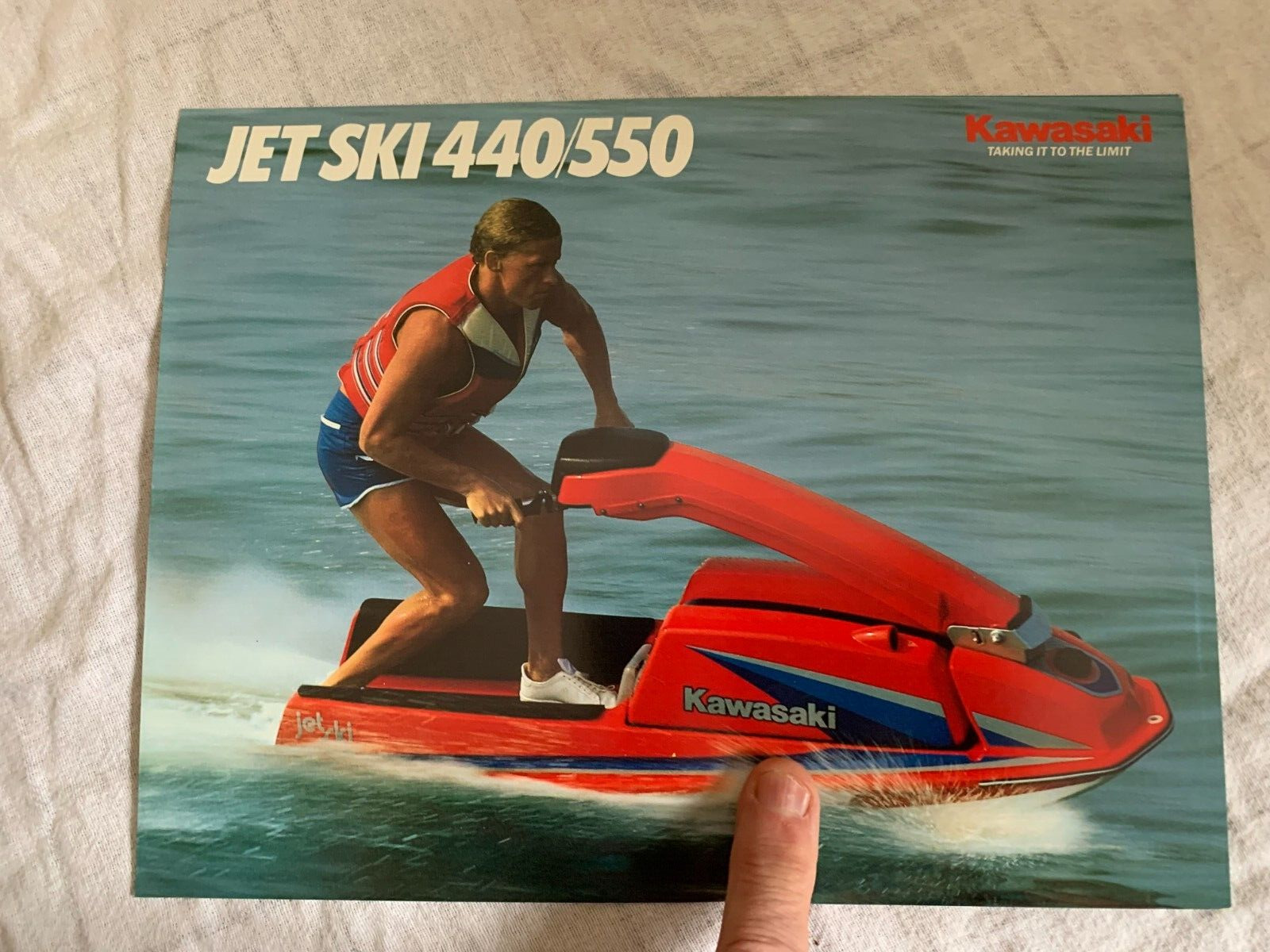 NOS 1985 Kawasaki Jet Ski JS440 440 550 Dealer Advertising Sales Brochure Sign