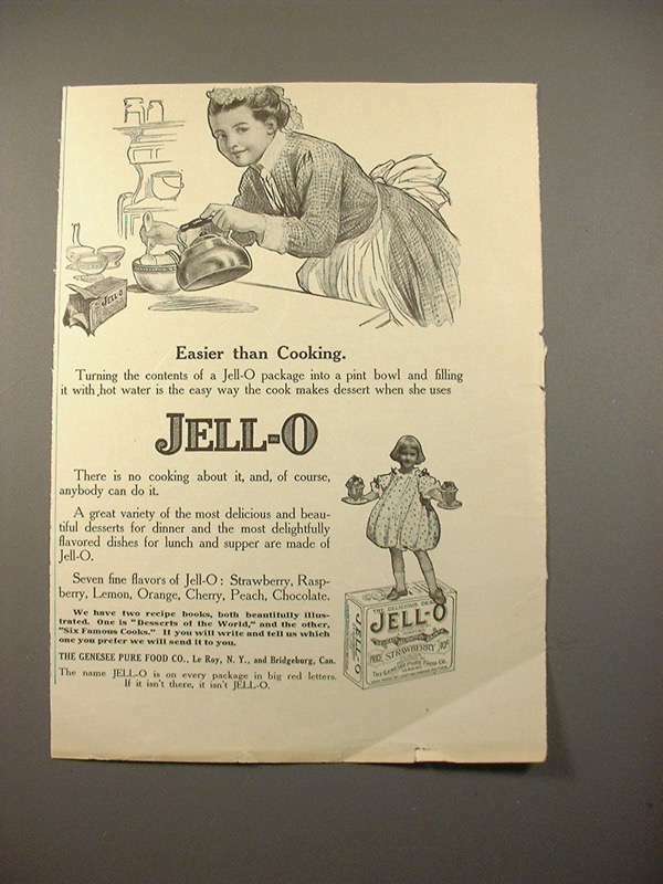 1913 Jell-o Jello Ad - Easier Than Cooking