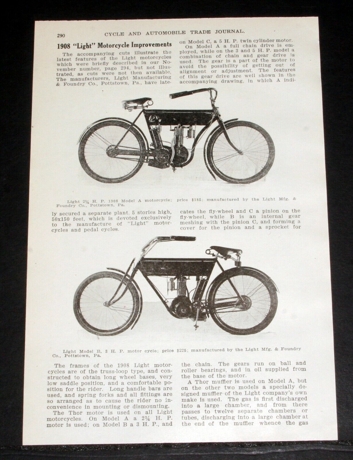1907 OLD MAGAZINE ARTICLES, \