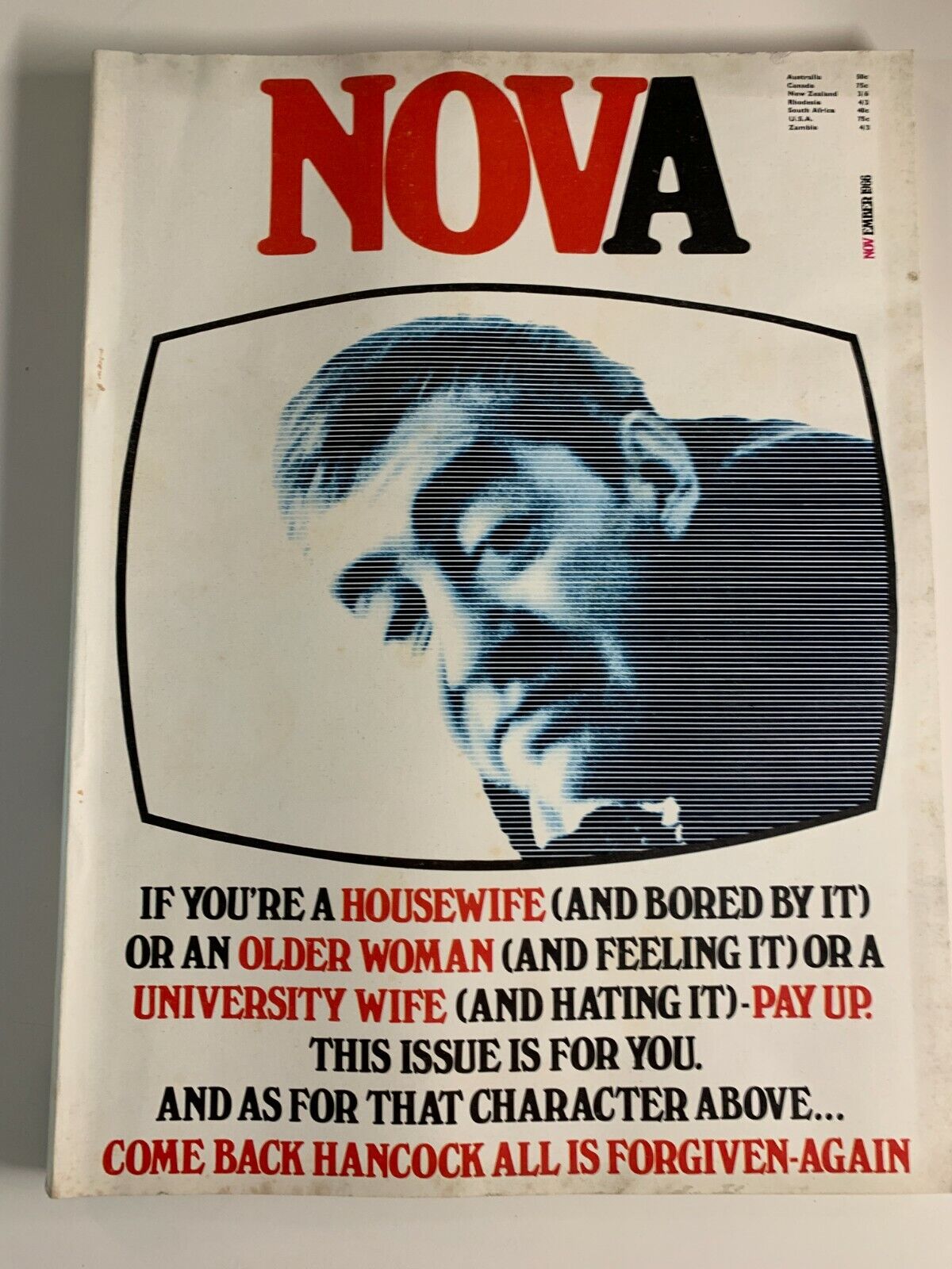 UK Published Vintage Magazine - NOVA November 1966