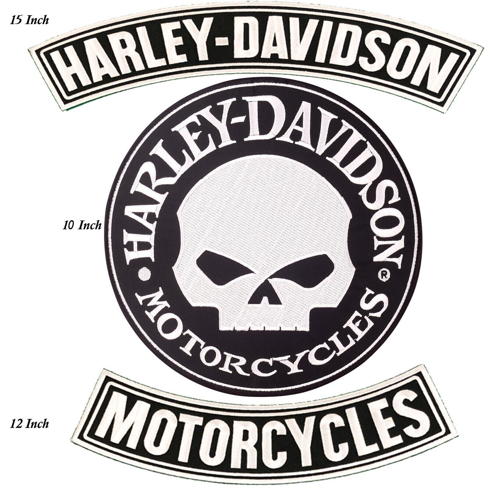 Harley Davidson Willie. G Skull Patch Set - Harley Davidson Rocker 15\