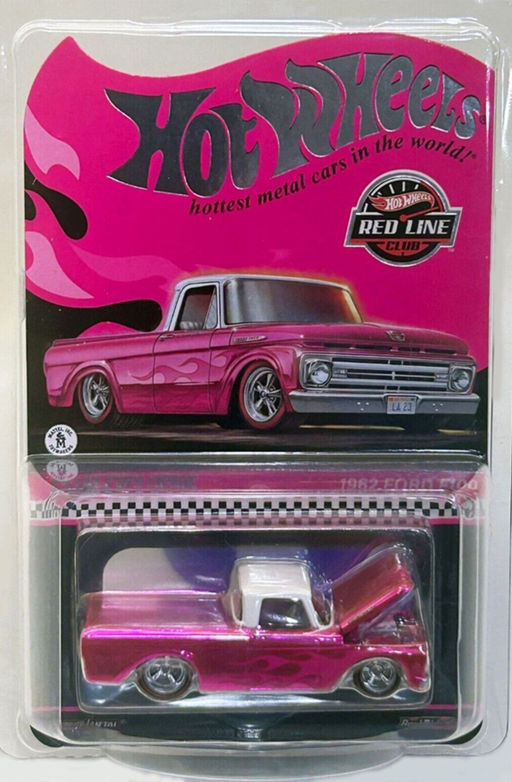 2023 Hot Wheels Convention  1962 Ford F100 RLC Pink Party LAX Redline Club