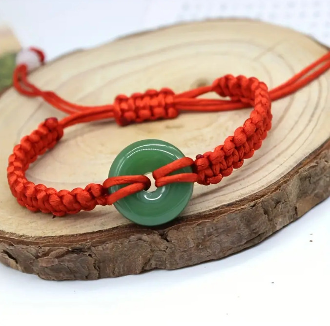 Buddhism Bracelet, Adjustable Colorful Rope Bracelet, Lucky Red