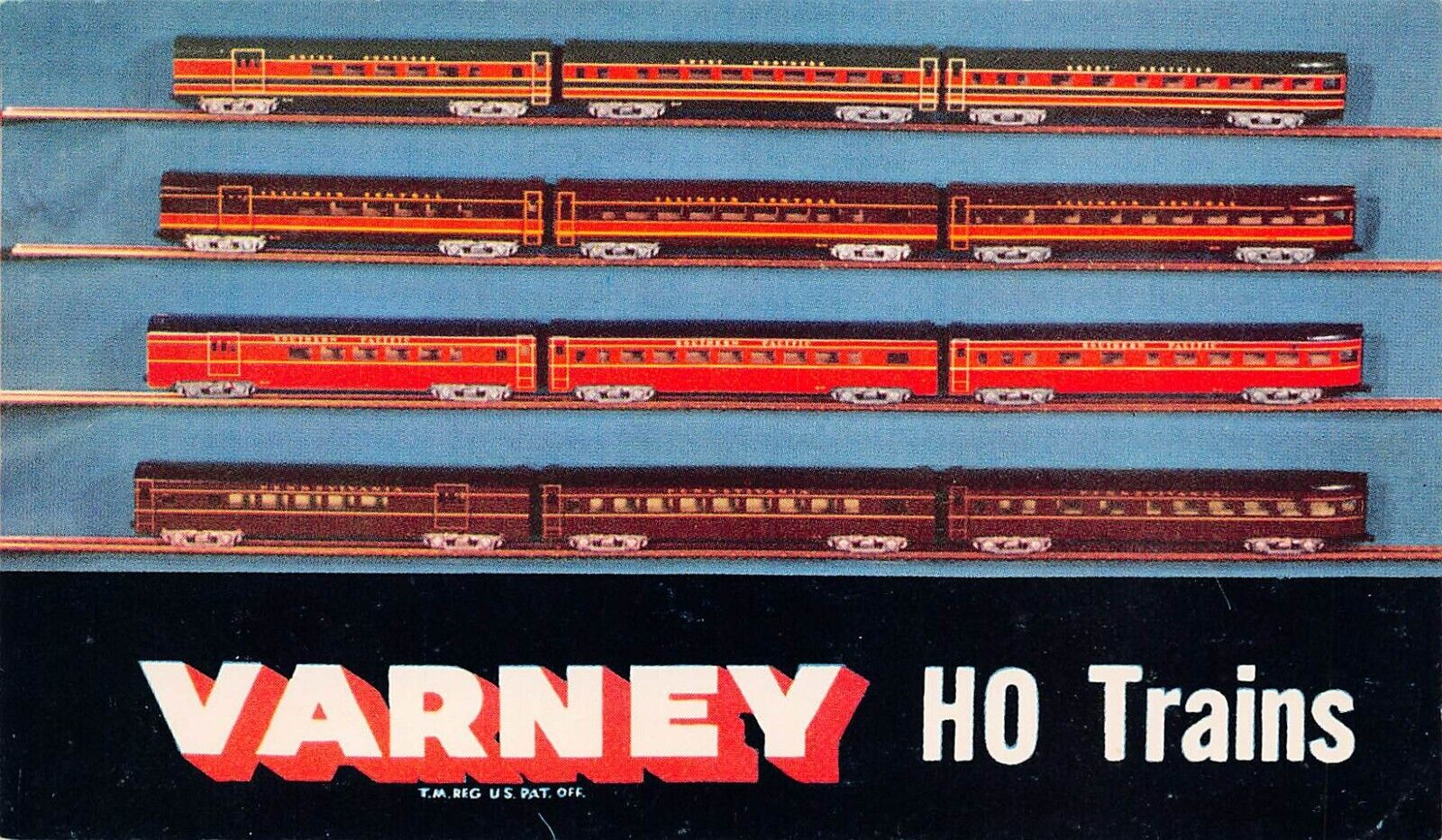 Varney HO Scale Model Trains Railroad Advertising 1953 Catalog Vtg Postcard A27