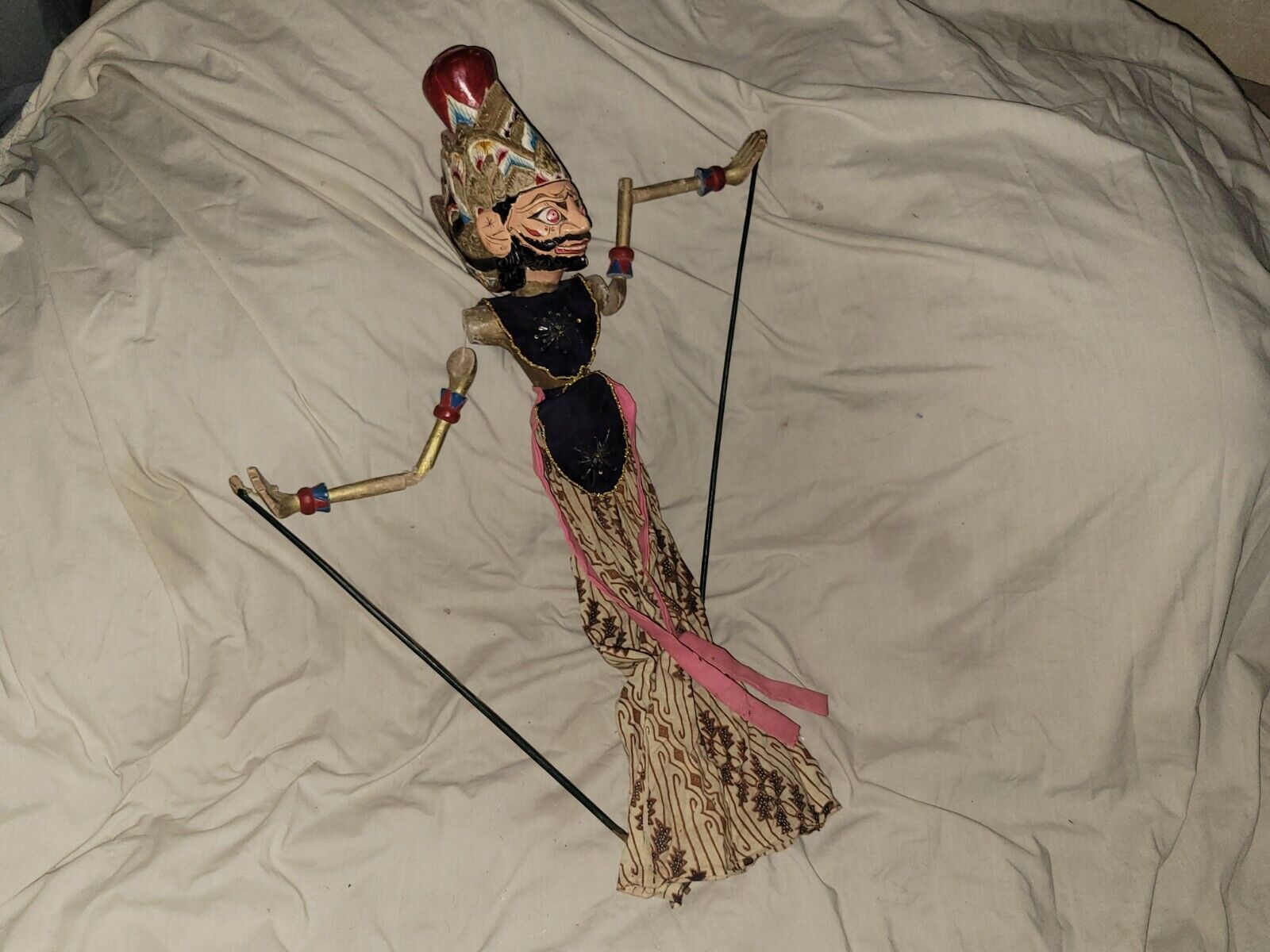 Antique/ Vintage Indonesia Wayang Golek  Marionette Puppet c/a 1800's  #4