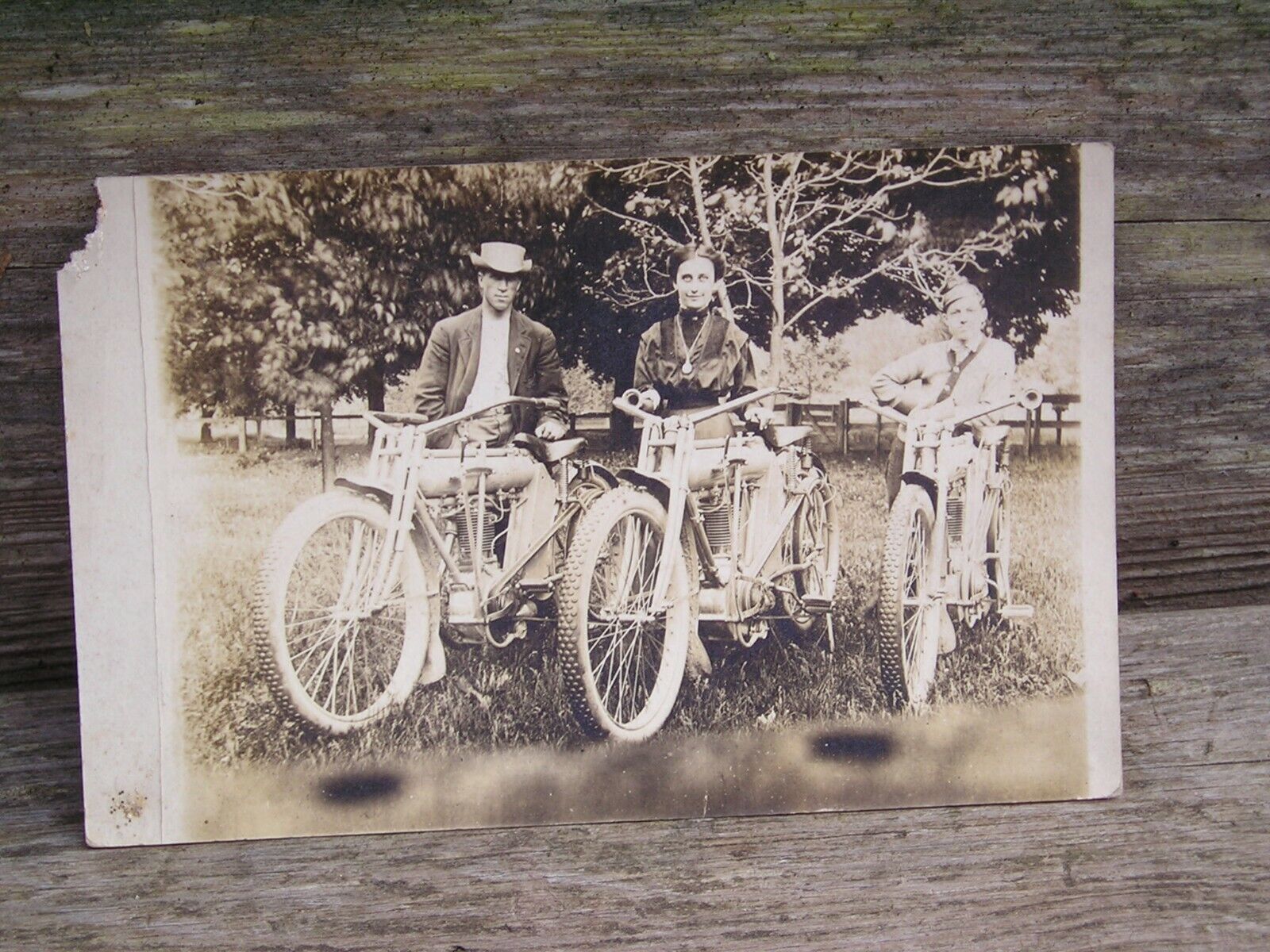 Real Photo Postcard 3 Yale Motorcycles & Riders