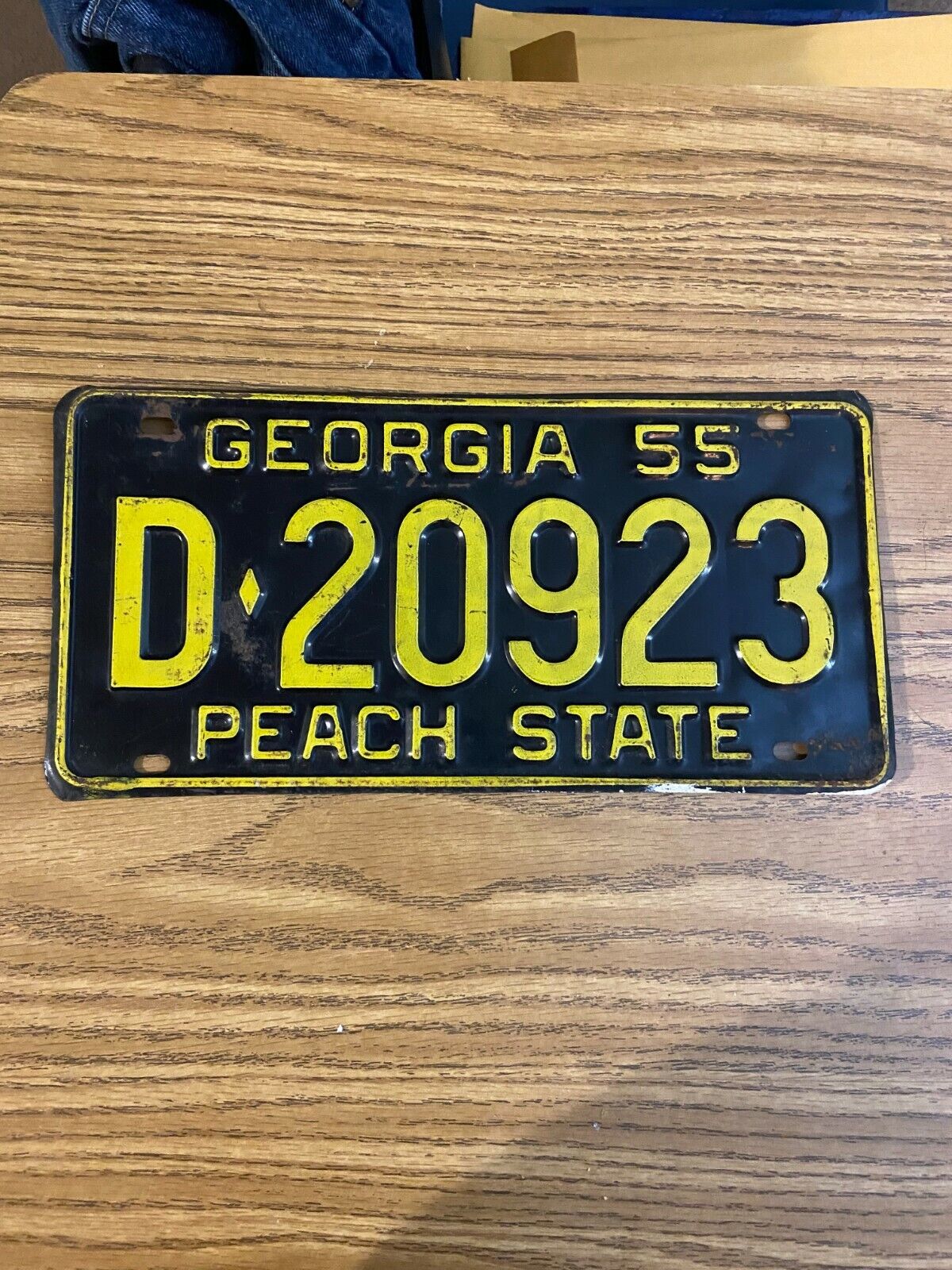1955 Georgia License Plate (D-20923)