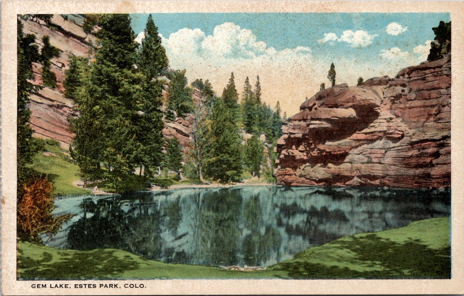 Gem Lake Estes Park Colorado Vintage Postcard spc7