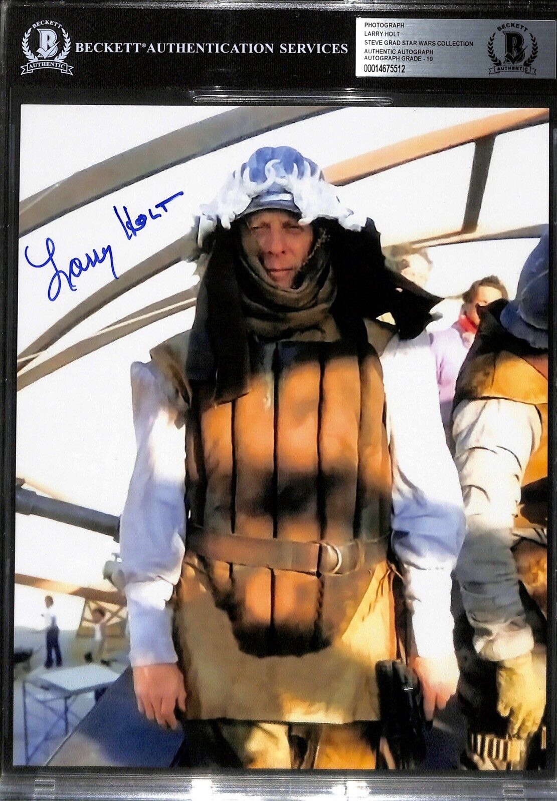 Star Wars ROTJ Stuntman Larry Holt Signed 8x10 Photo Auto Grade 10 BAS