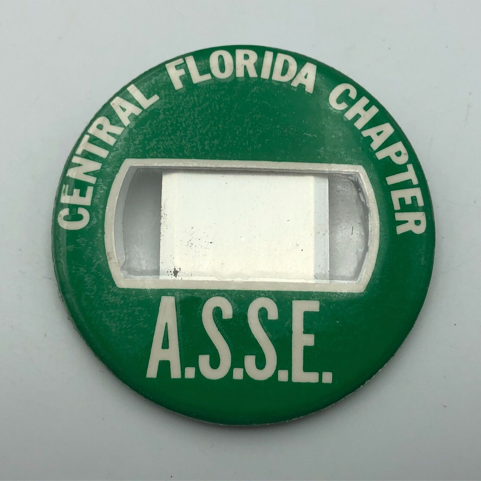 Vtg A.S.S.E. Central Florida Chapter ID Badge Button Pin Sanitary Engineering Y7