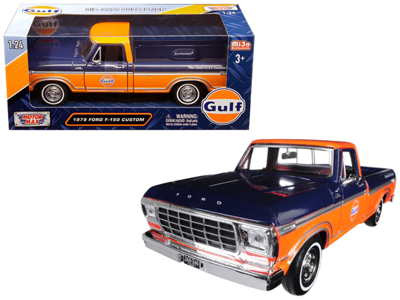 1979 Ford -150 Custom Pickup Truck Gulf and 1/24 Diecast Model Car