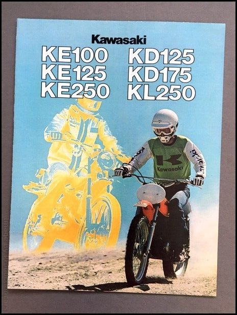 1979 Kawasaki Motorcycle Bike Vintage Brochure Catalog - KE250 KD125 KL125 KE100