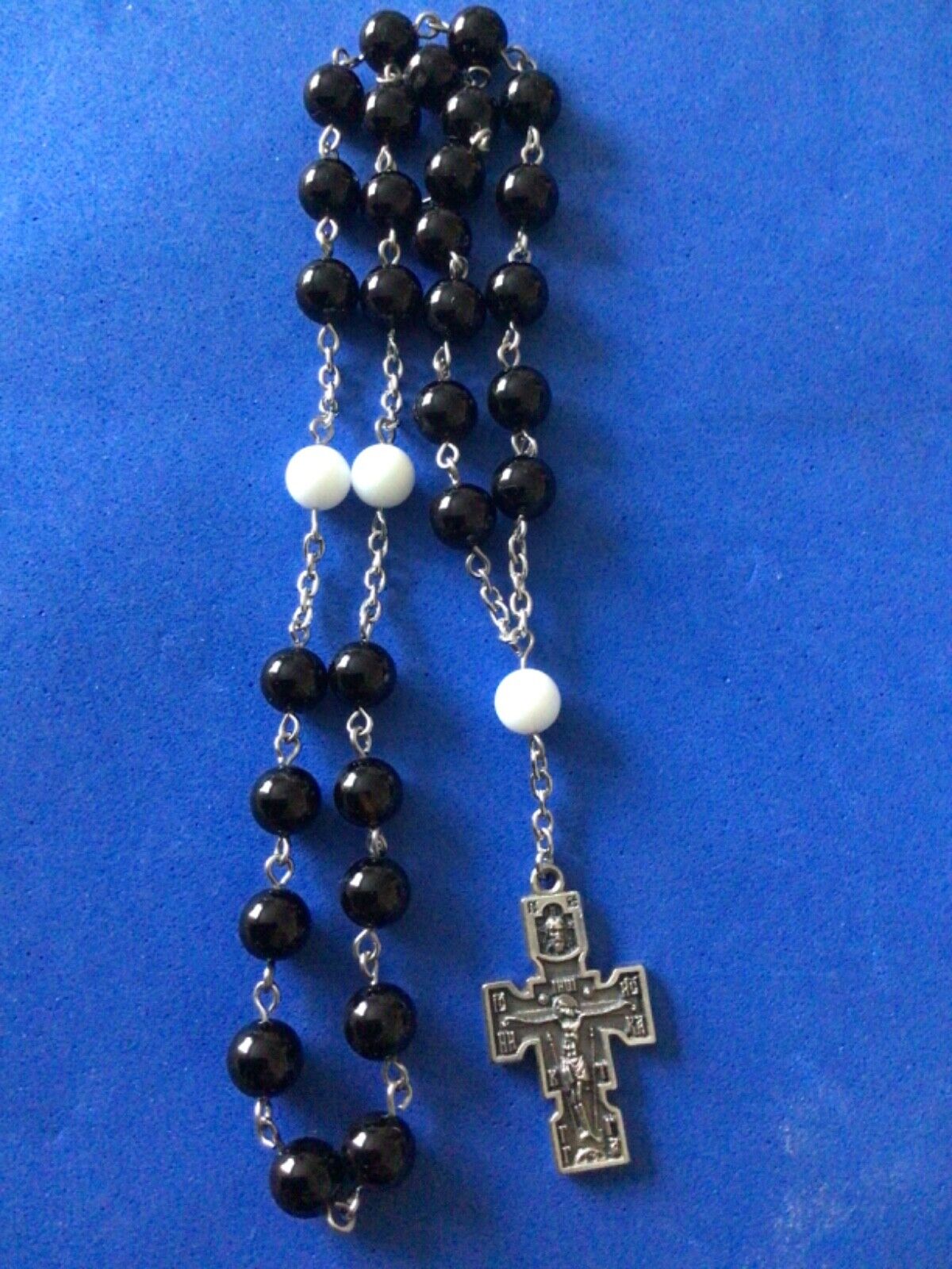 Orthodox Chotki Prayer Beads Rosary Onyx Jade 33 Bead Archangel St Gabriel 8mm