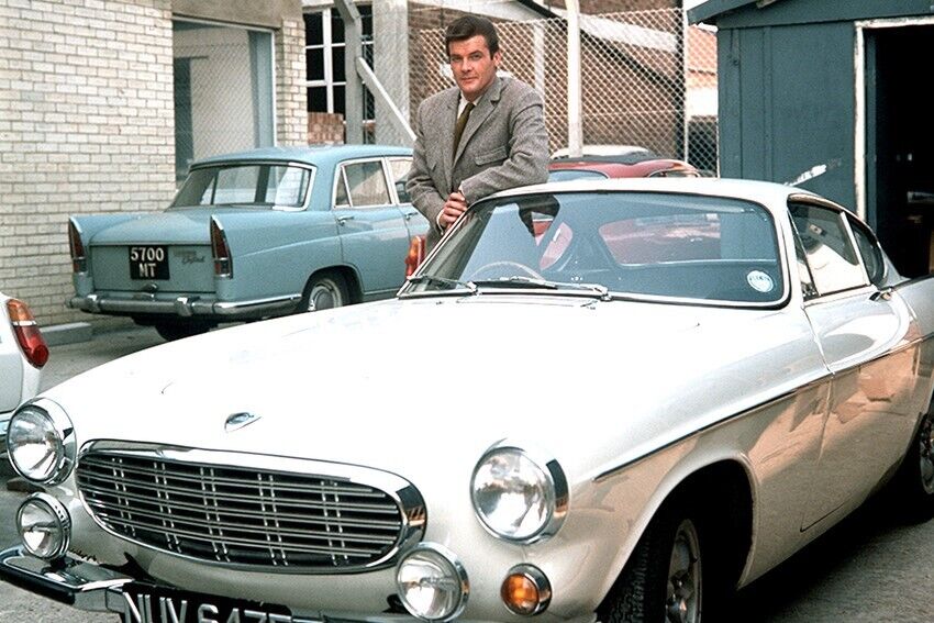 ROGER MOORE 24x36 inch Poster THE SAINT VOLVO 1800