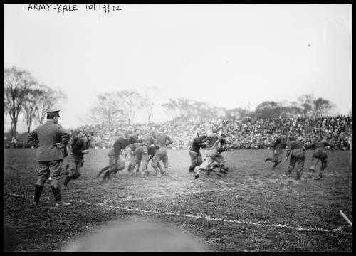 Army-Yale at West Point,October 19,1912,Football,Crowded stands,players 4