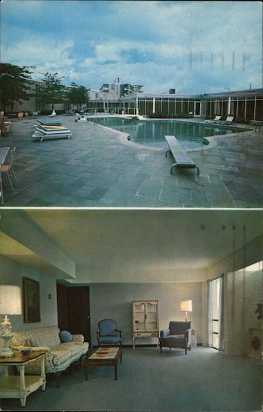 1966 East Boston,MA Logan International Motel Tichnor Suffolk County Postcard