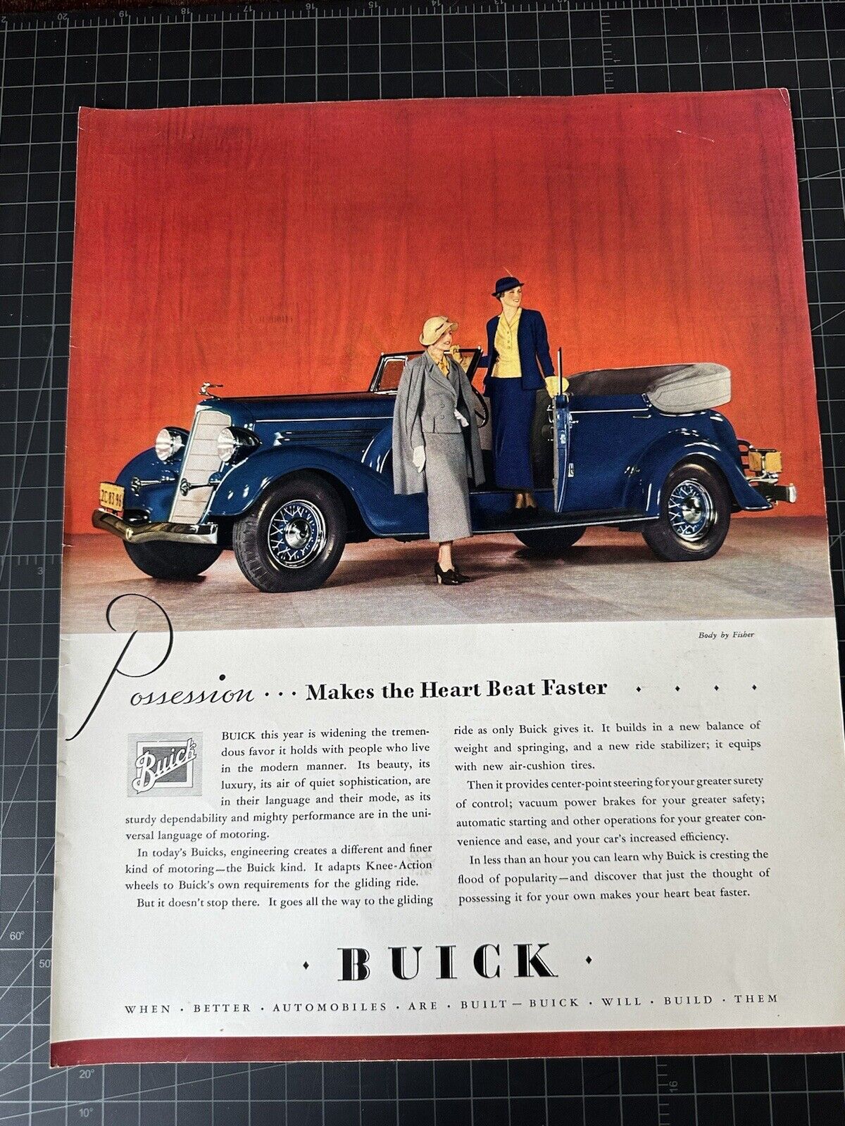 Vintage 1934 Buick Print Ad