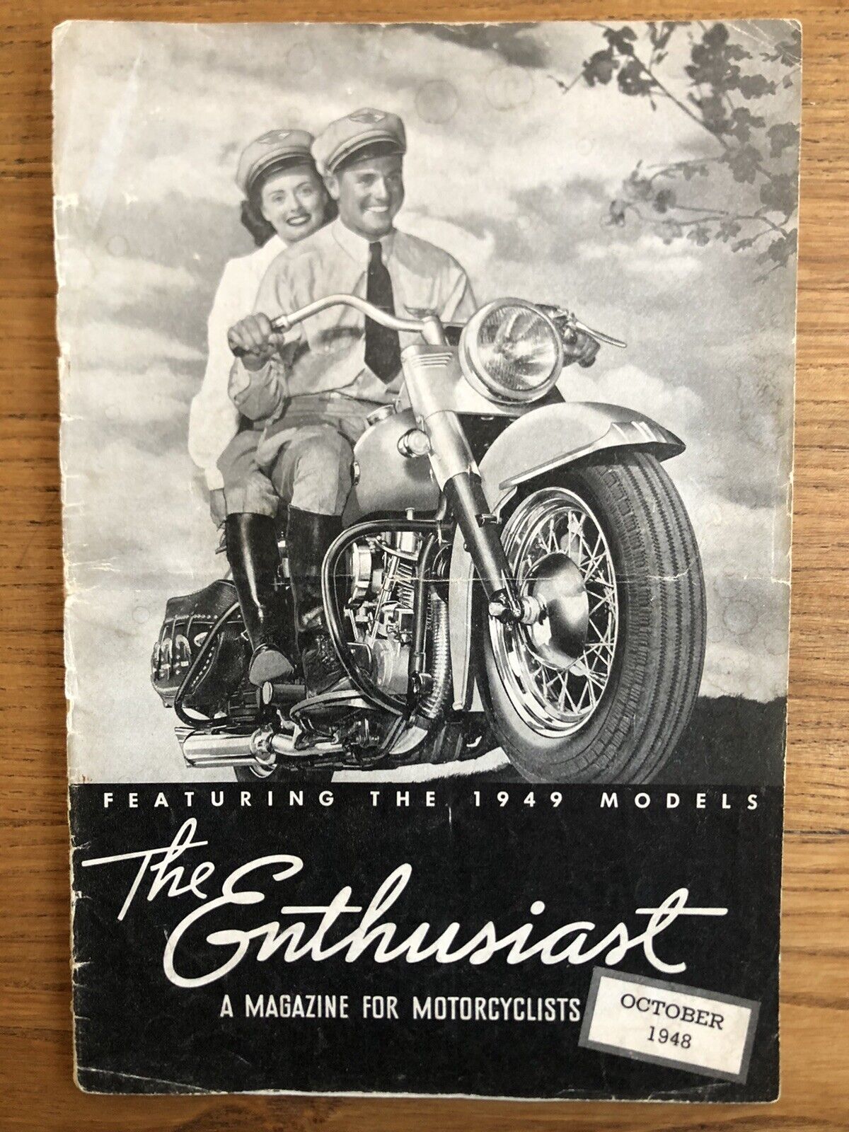 RARE VINTAGE OCTOBER 1948 THE ENTHUSIAST HARLEY DAVIDSON MOTORCYCLE MAGAZINE