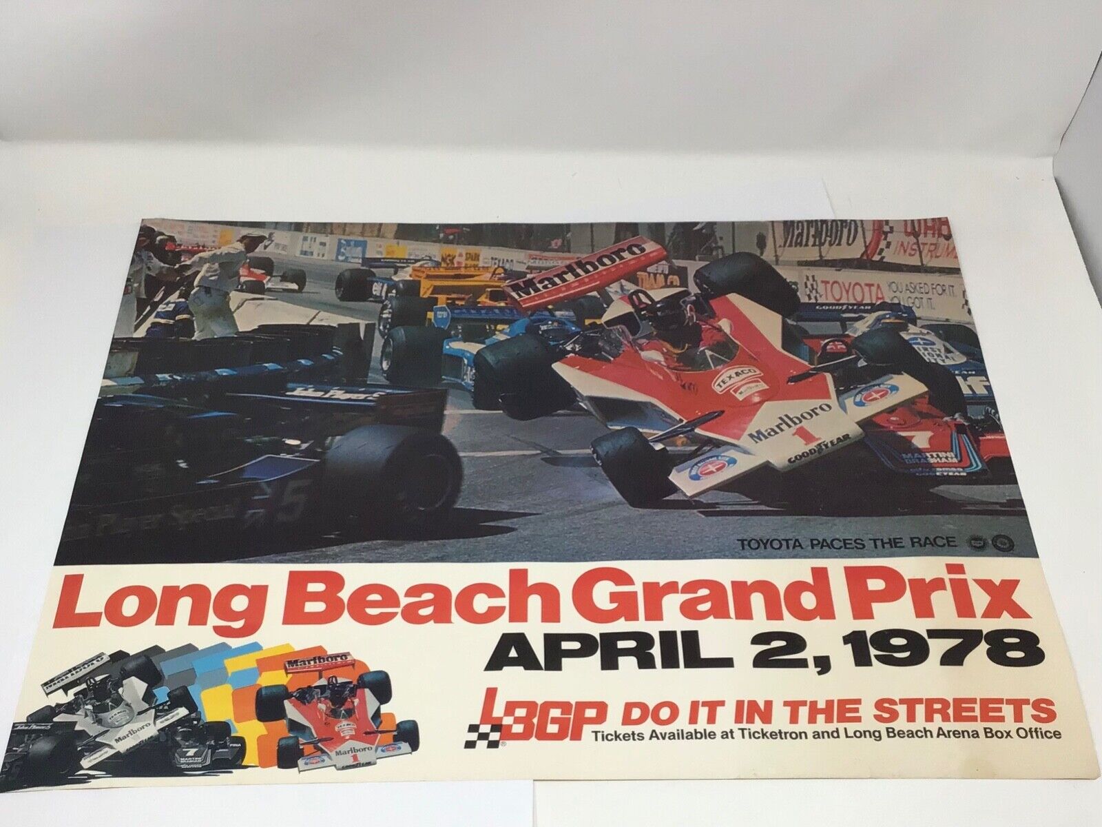 vintage 1978 Poster Long Beach Grand Prix Toyota
