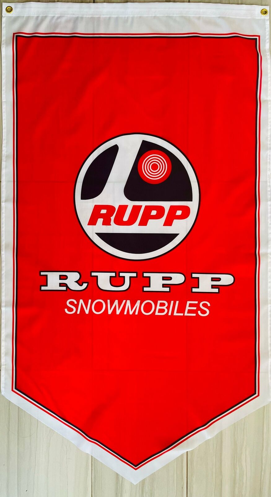 RUPP SNOWMOBILES TRIANGLE 3x5ft FLAG BANNER MAN CAVE GARAGE