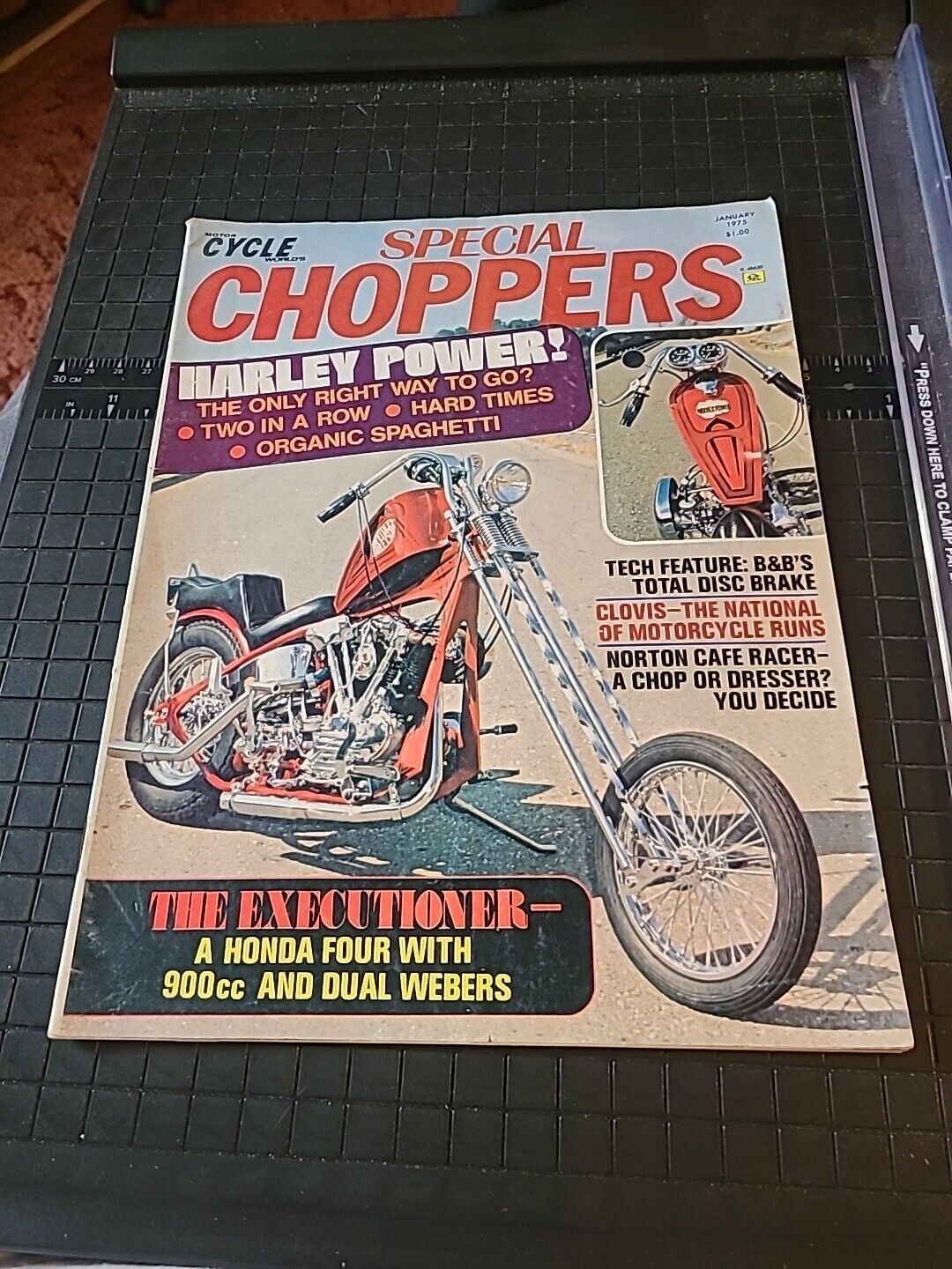 Special Choppers Motor Cycle Magazine January 1975 Motorcycle Vintage  Bagged 