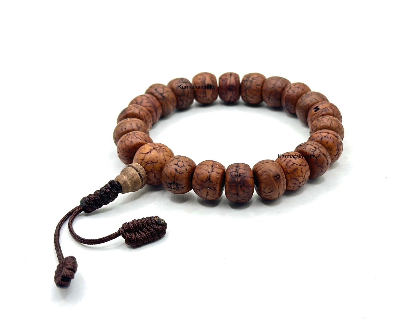 Genuine Bodhi Seed Bracelet Phoenix Eye Beads from Nepal. Healing 11mm