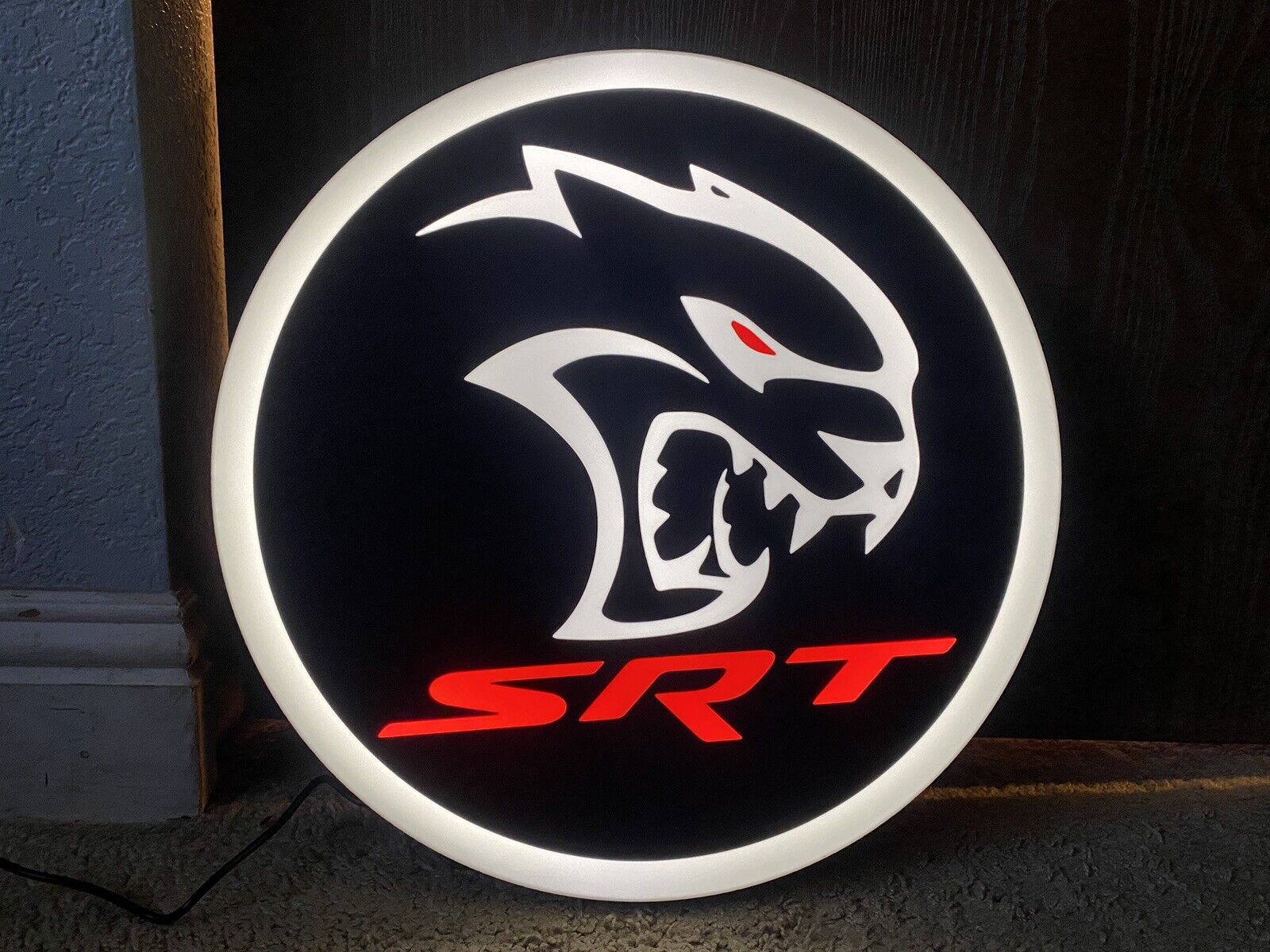 Hellcat SRT Dodge Charger Sports Car Motor  14” Light Up Sign