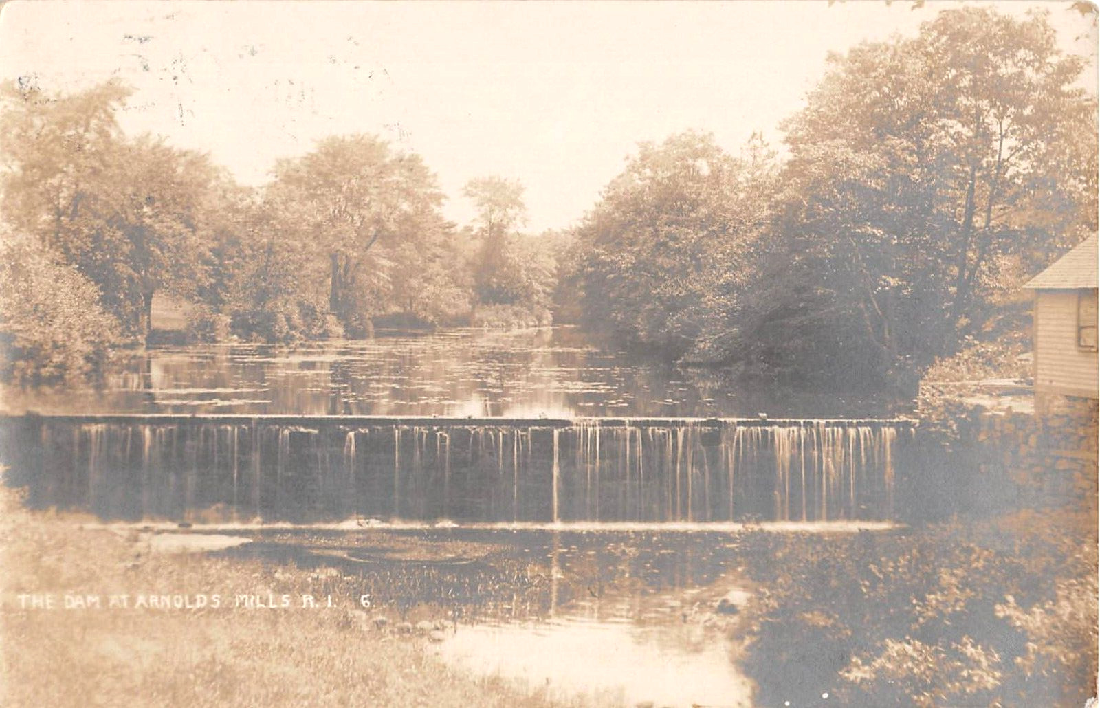 1915 RPPC Dam at Arnold\'s Mills RI