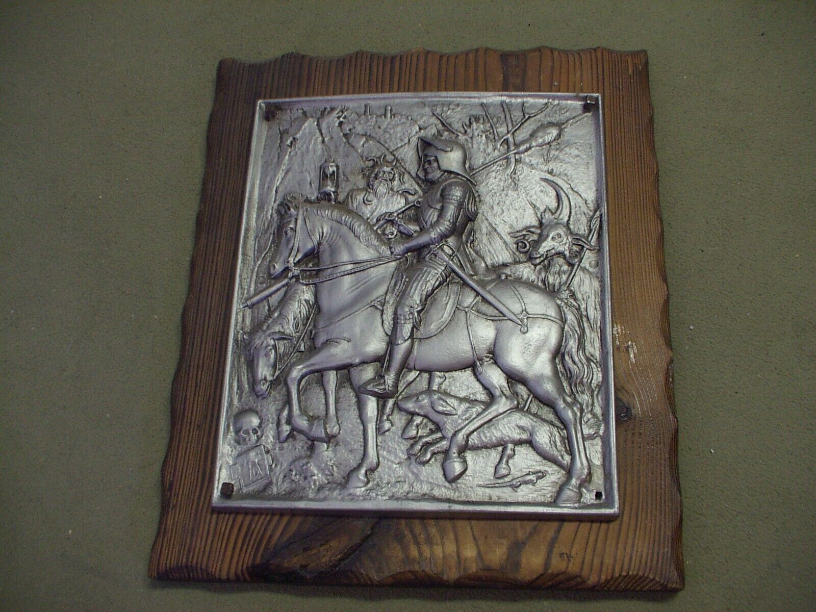 The Knight, Death & the Devil - Albrecht Durer resin relief wood plaque