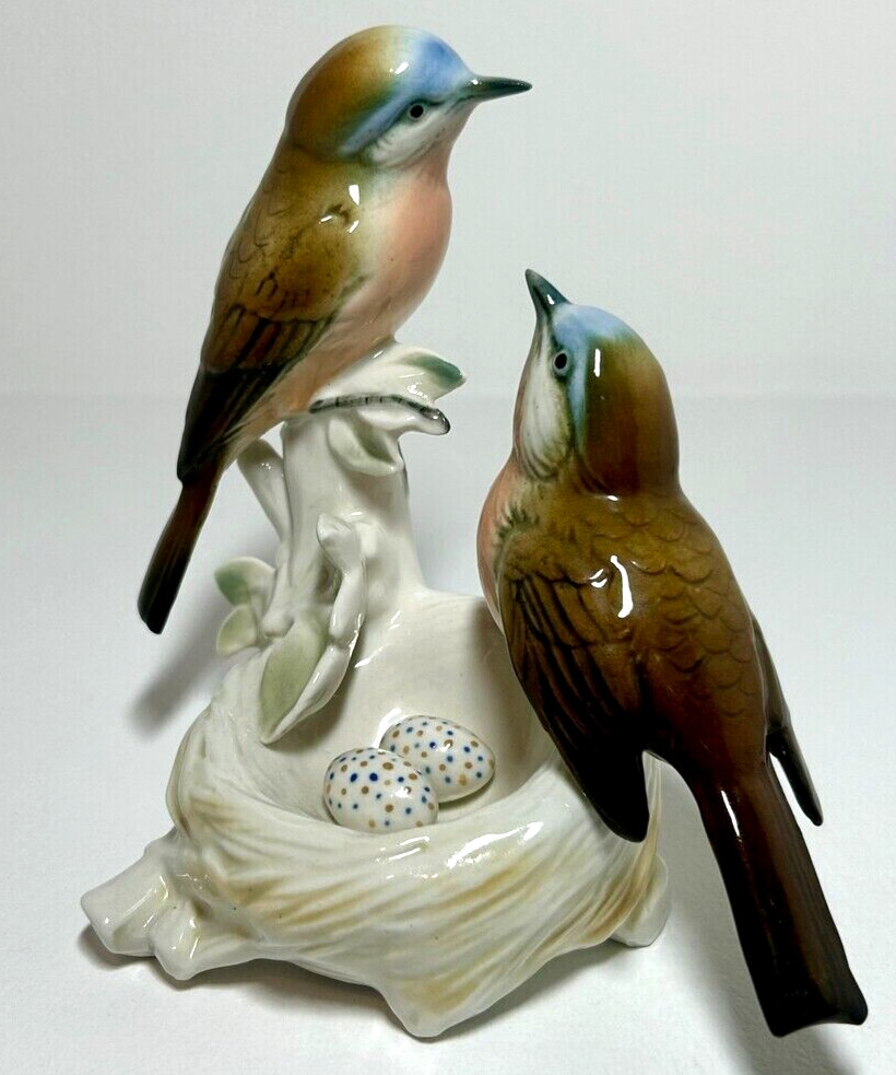 1945's Vintage Karl Ens Two Birds Porcelain Figurine Germany Marked Height 15cm