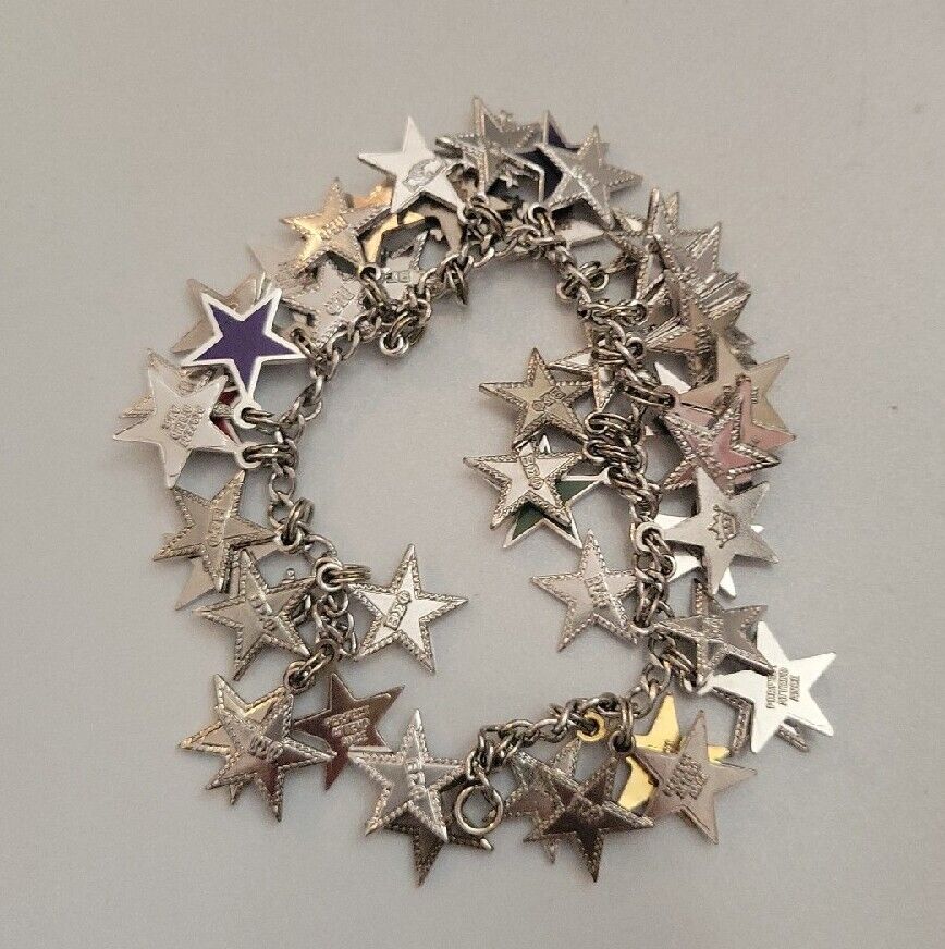 Vintage Beta Sigma Star Bracelet 49 Stars 78' Oldest Year