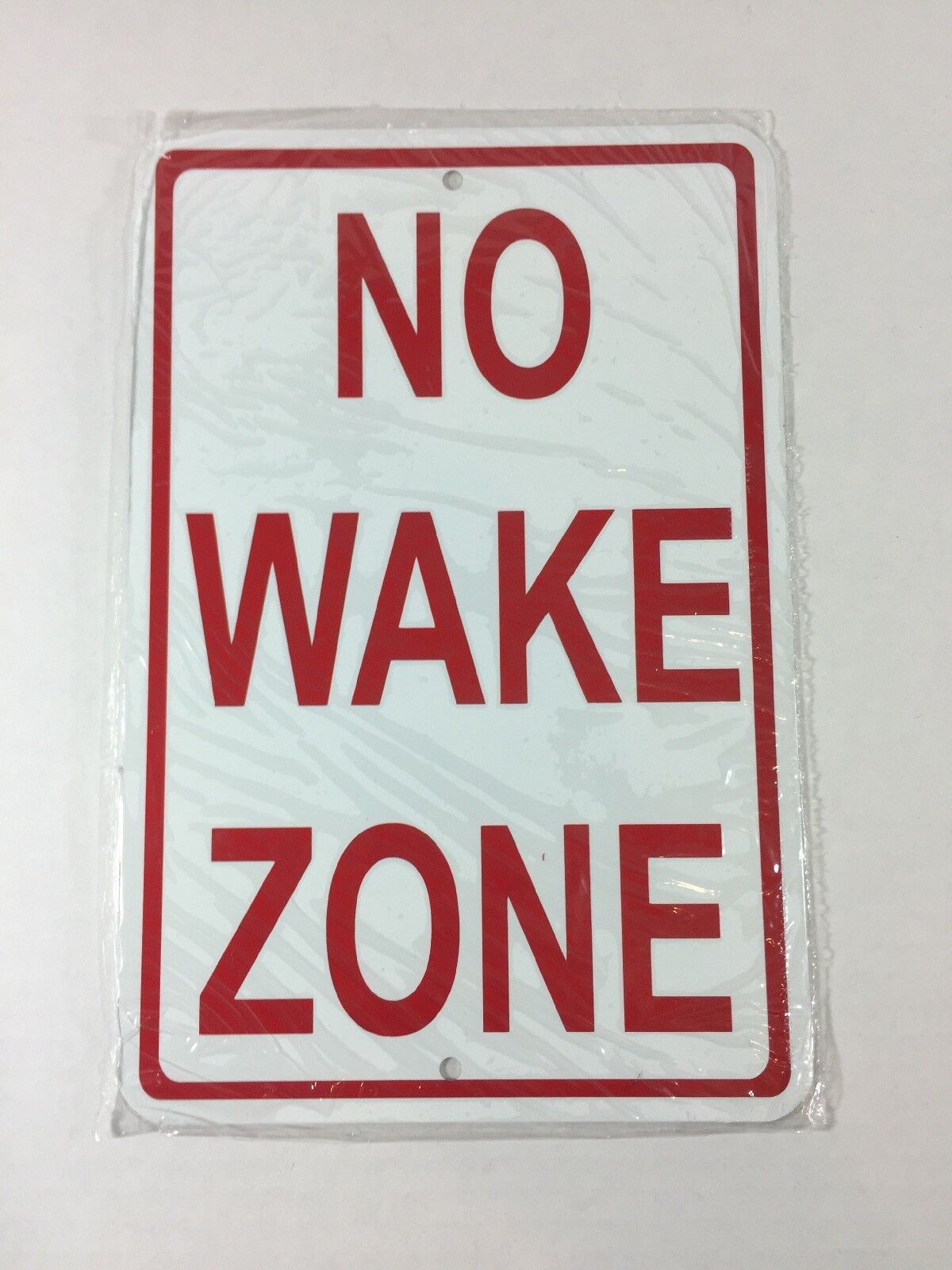 NO WAKE ZONE Mini Metal Sign 6”x9” (NEW)