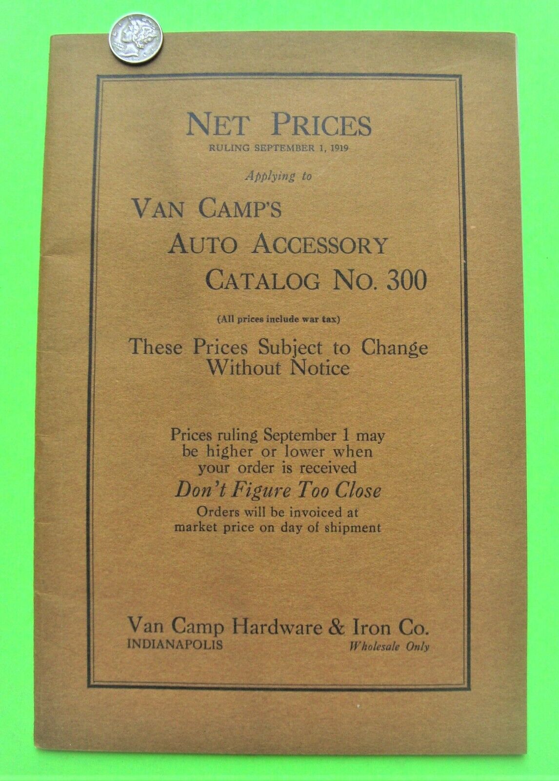 Rare 1919 VAN CAMPS AUTO ACCESSORIES PRICE LIST 50-pg CATALOG Brochure XLNT+
