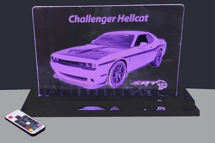 2018 Dodge Hellcat Laser Etched LED Edge Lit Sign