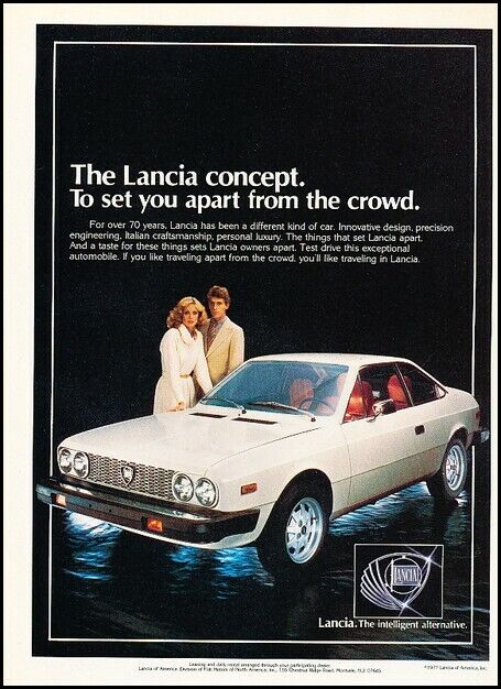 1978 Lancia Beta Coupe Original Advertisement Print Art Car Ad J757A