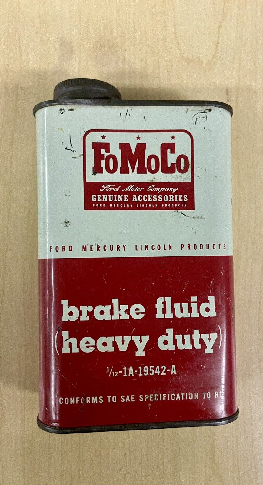 Vintage Ford FoMoCo Heavy Duty Brake Fluid Full