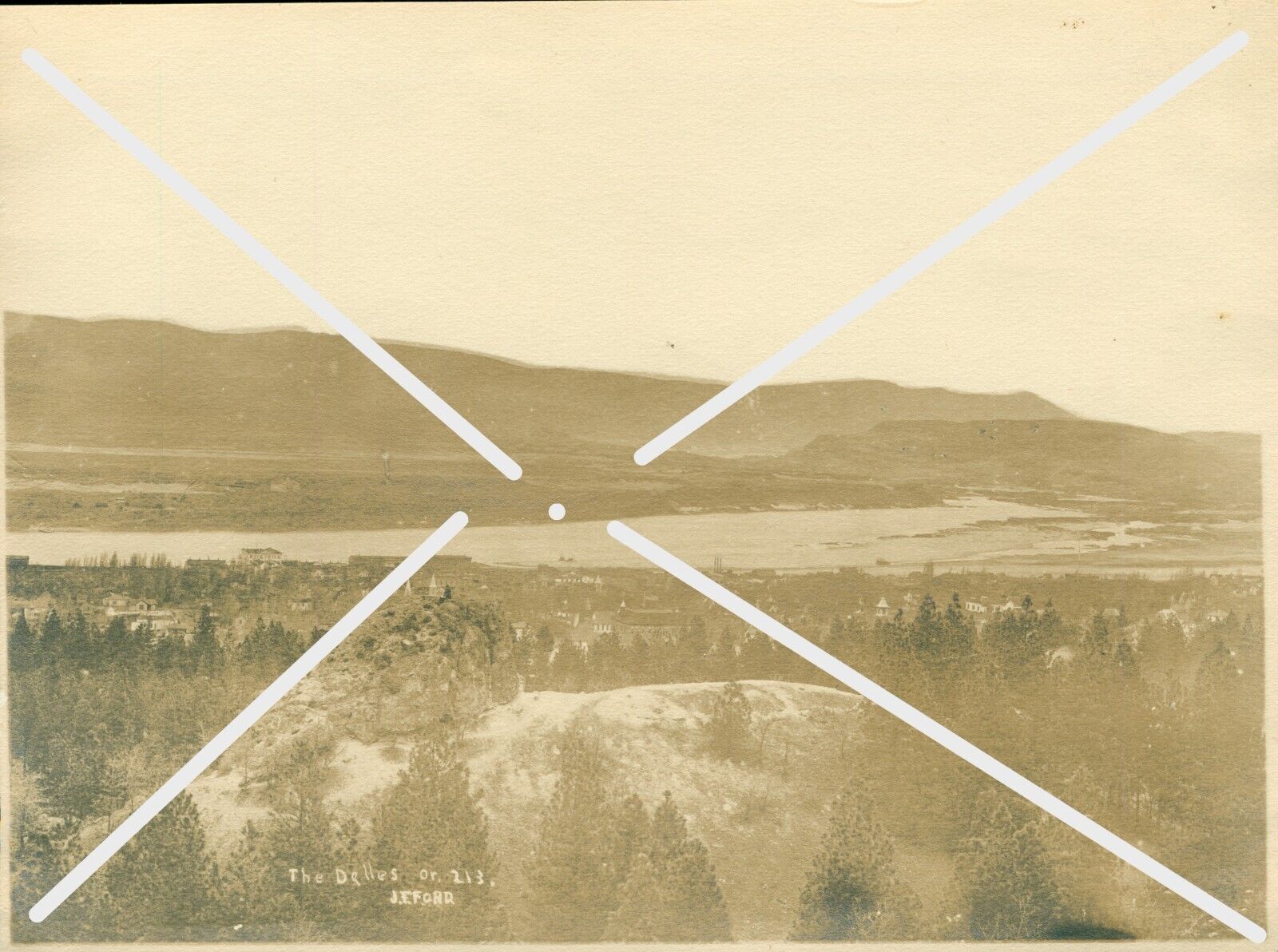 RARE John F Ford Photo The Dalles Oregon 1900 - 1908 Wasco County Columbia River