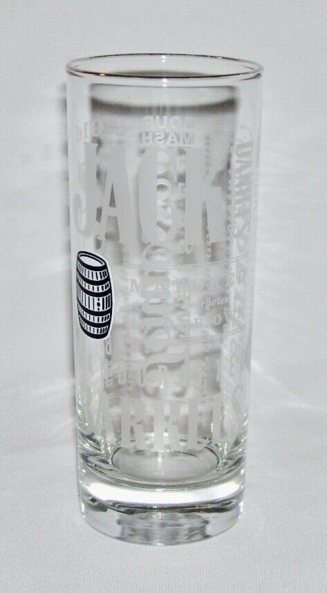 JACK DANIEL'S ~ Tall HIGHBALL-COLLINS GLASS w/Etched Processes (8 Oz.)