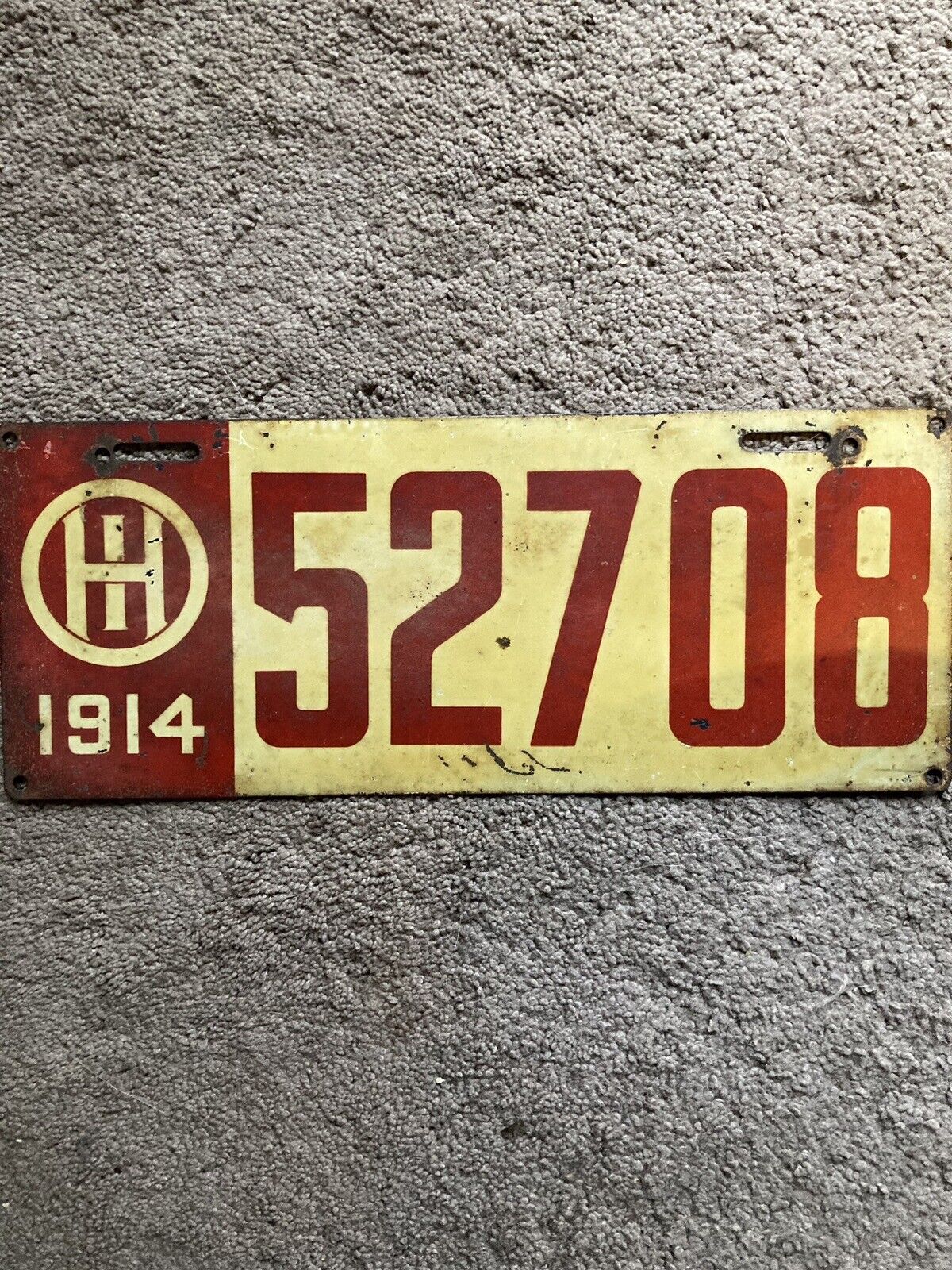 1914 Ohio License Plate - 52708 - Nice Oldie
