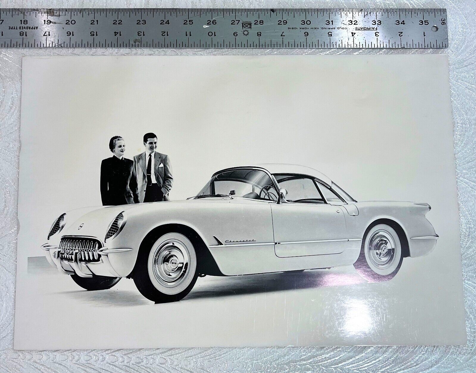 Vintage 1953/1954 Chevrolet Corvette showroom dealership poster