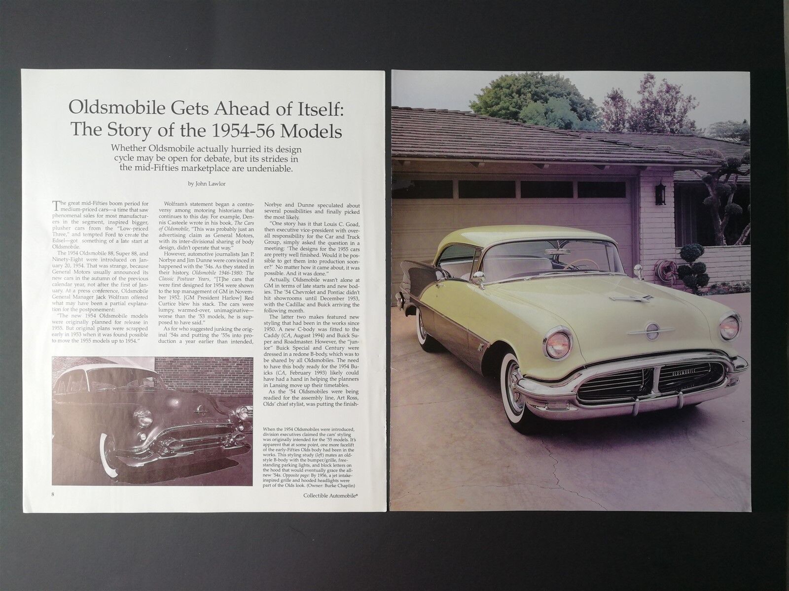 1954-1956 Oldsmobile - Original 16 Page Article  