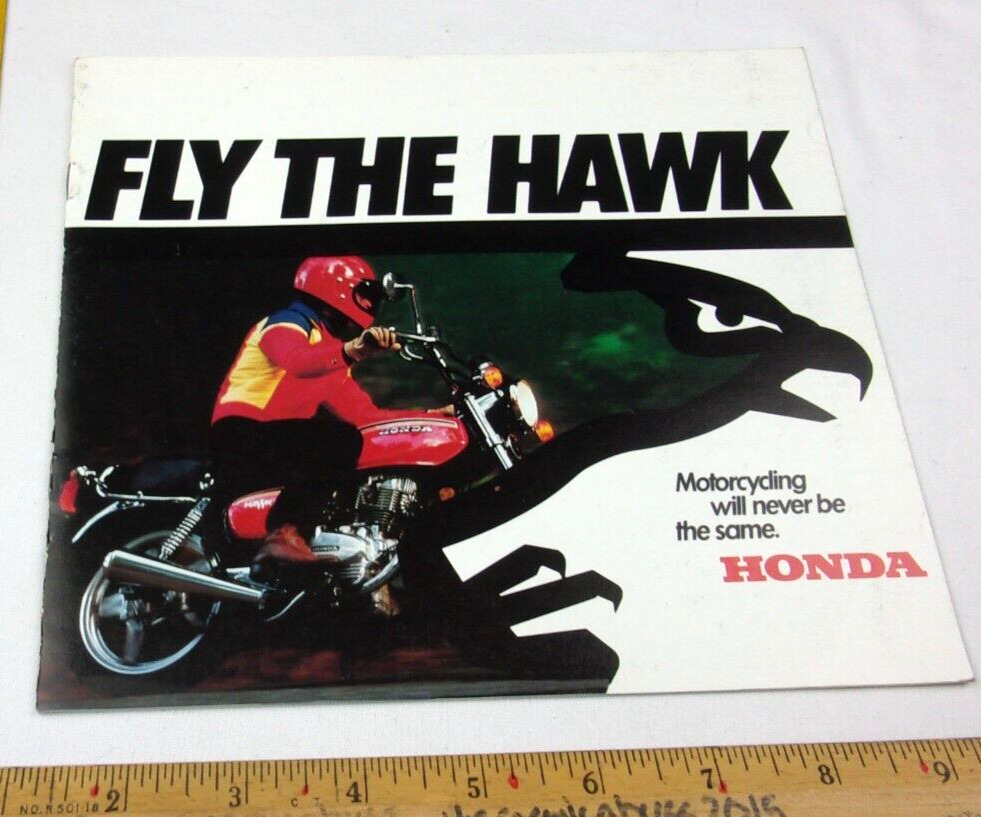 Honda 1977 motorbikes catalog Hawk Fly the Hawk II motorcycles
